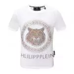 philipp plein t-shirts pour hommes white tiger diamond